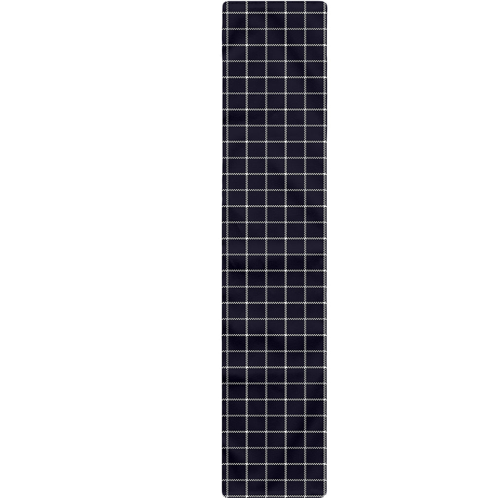 Navy Tattersall Pattern Print Table Runner