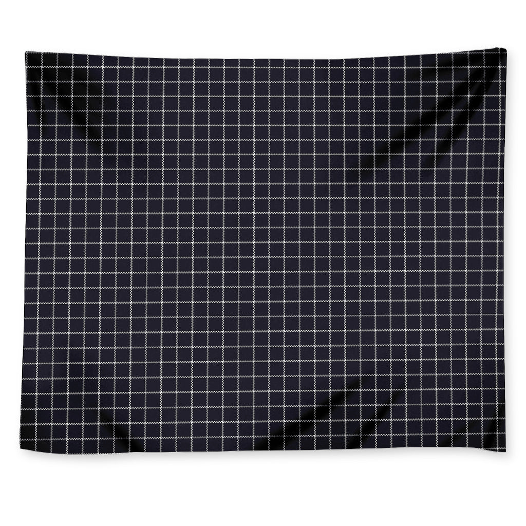 Navy Tattersall Pattern Print Tapestry