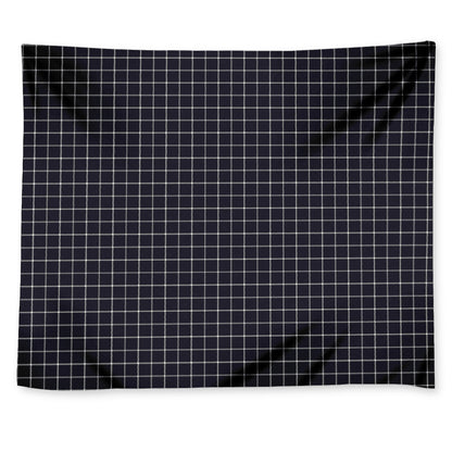 Navy Tattersall Pattern Print Tapestry