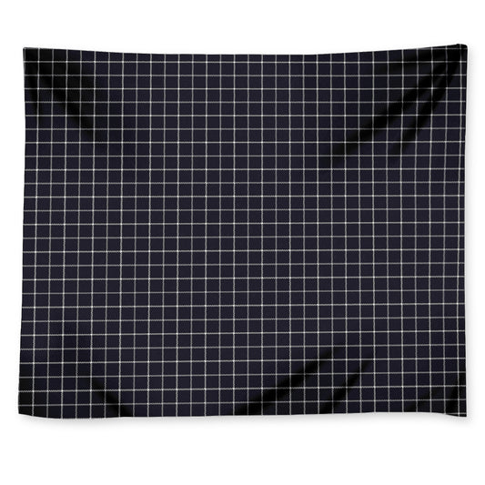 Navy Tattersall Pattern Print Tapestry