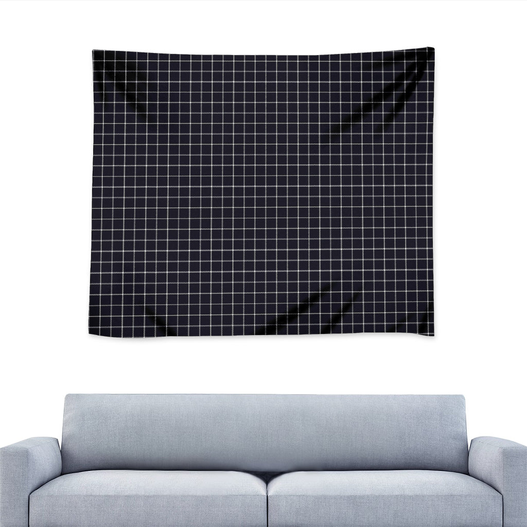 Navy Tattersall Pattern Print Tapestry
