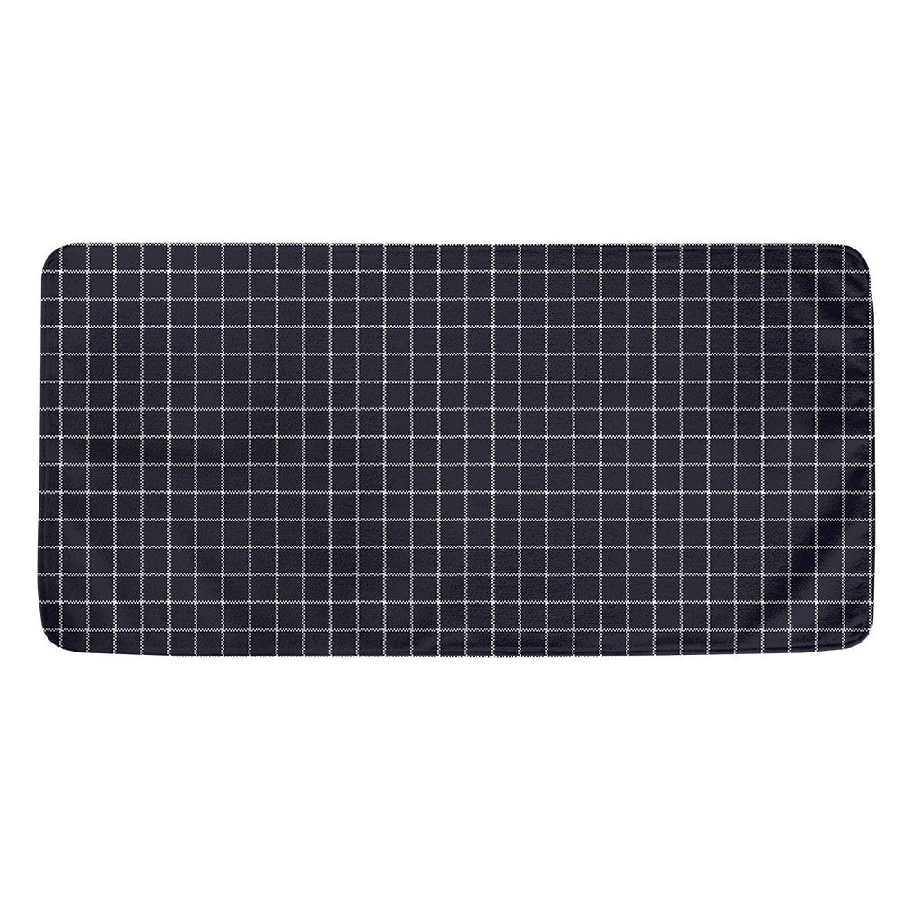 Navy Tattersall Pattern Print Towel