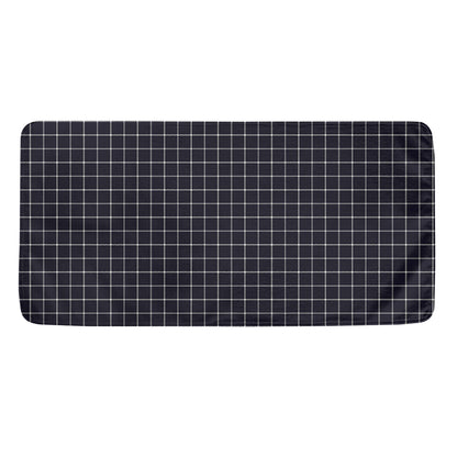 Navy Tattersall Pattern Print Towel