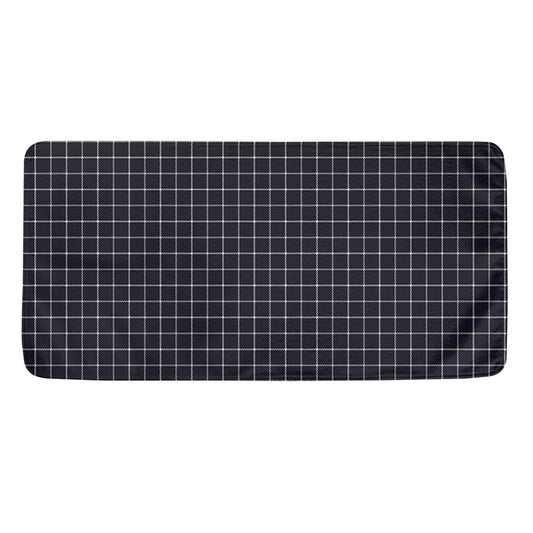 Navy Tattersall Pattern Print Towel