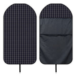 Navy Tattersall Pattern Print Waterproof Car Seat Cover