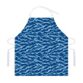 Navy Tiger Stripe Camo Pattern Print Adjustable Apron