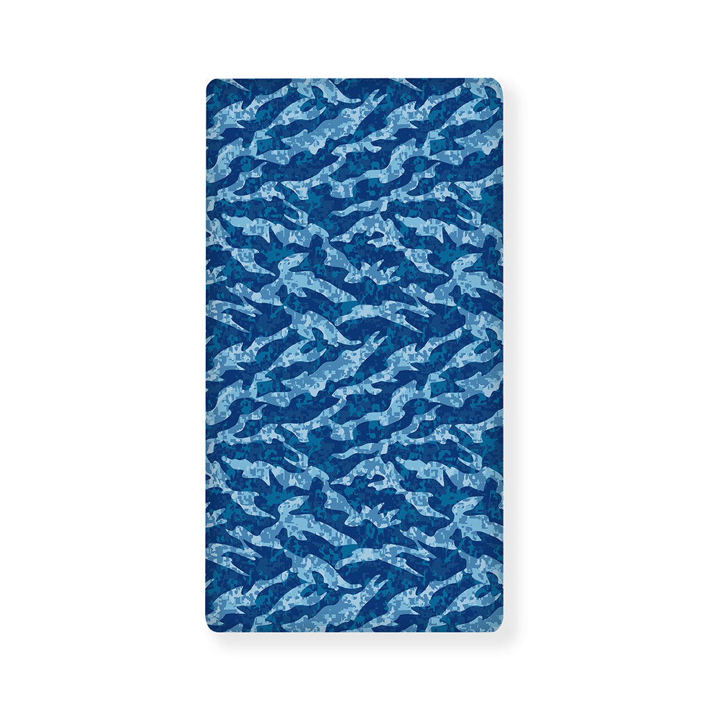 Navy Tiger Stripe Camo Pattern Print Baby Crib Sheet