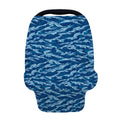 Navy Tiger Stripe Camo Pattern Print Baby Seat Cover