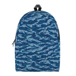 Navy Tiger Stripe Camo Pattern Print Backpack
