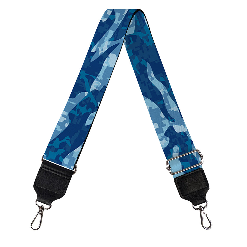 Navy Tiger Stripe Camo Pattern Print Bag Strap