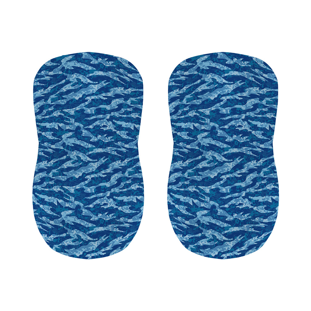 Navy Tiger Stripe Camo Pattern Print Bar Stool Covers