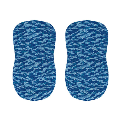 Navy Tiger Stripe Camo Pattern Print Bar Stool Covers