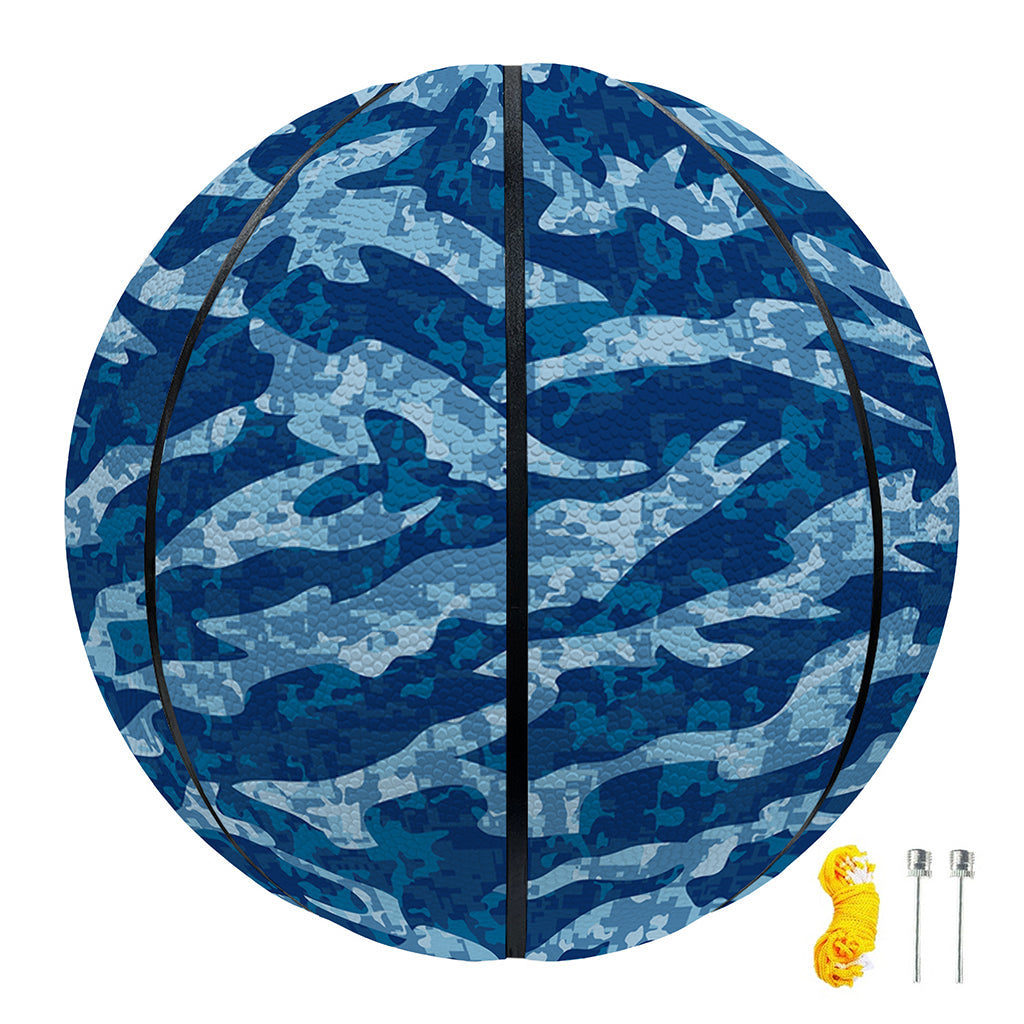 Navy Tiger Stripe Camo Pattern Print Basketball
