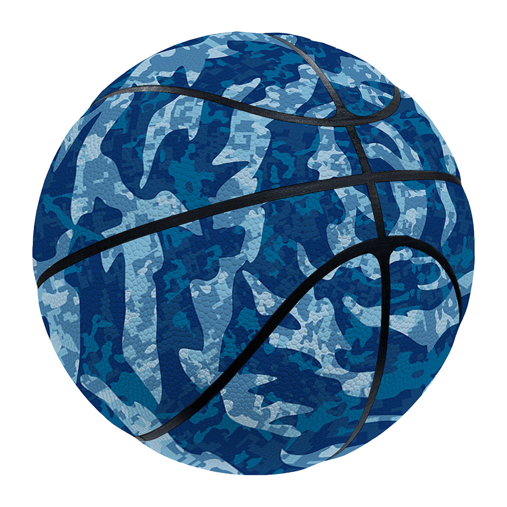 Navy Tiger Stripe Camo Pattern Print Basketball
