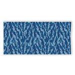 Navy Tiger Stripe Camo Pattern Print Beach Towel