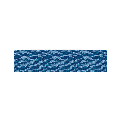 Navy Tiger Stripe Camo Pattern Print Bed Runner