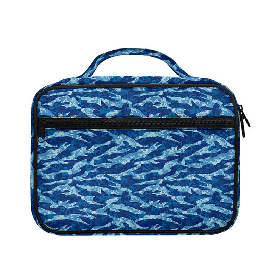 Navy Tiger Stripe Camo Pattern Print Briefcase Bible Bag
