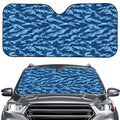 Navy Tiger Stripe Camo Pattern Print Car Windshield Sun Shade