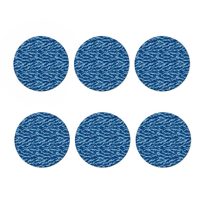 Navy Tiger Stripe Camo Pattern Print Coaster Set