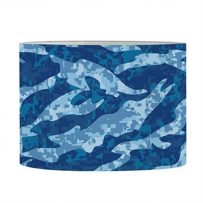 Navy Tiger Stripe Camo Pattern Print Drum Lamp Shade