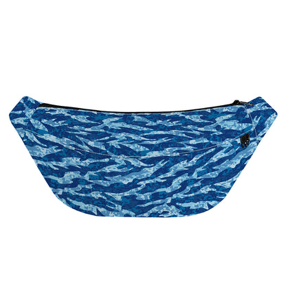Navy Tiger Stripe Camo Pattern Print Fanny Pack