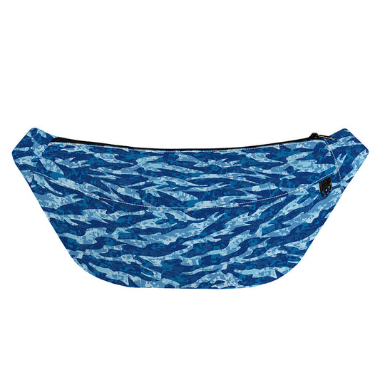 Navy Tiger Stripe Camo Pattern Print Fanny Pack