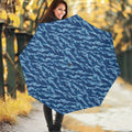 Navy Tiger Stripe Camo Pattern Print Foldable Umbrella