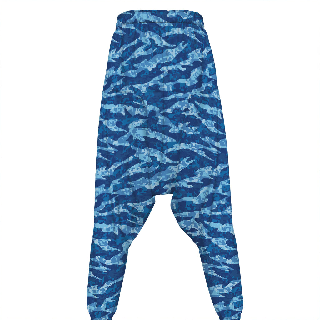 Navy Tiger Stripe Camo Pattern Print Hammer Pants