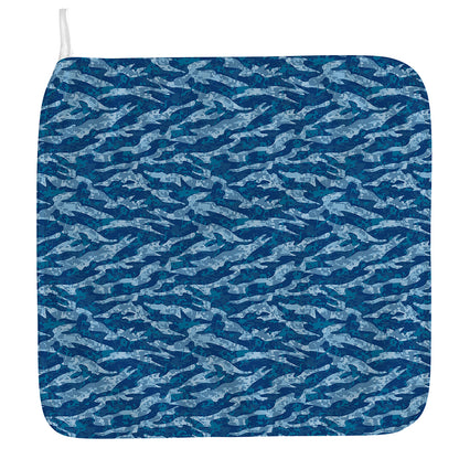 Navy Tiger Stripe Camo Pattern Print Hand Towel