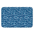 Navy Tiger Stripe Camo Pattern Print Indoor Door Mat