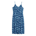 Navy Tiger Stripe Camo Pattern Print Jersey Midi Cami Dress