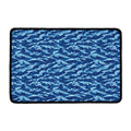 Navy Tiger Stripe Camo Pattern Print Kitchen Mat