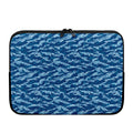 Navy Tiger Stripe Camo Pattern Print Laptop Sleeve
