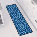 Navy Tiger Stripe Camo Pattern Print Long Kitchen Mat