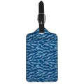 Navy Tiger Stripe Camo Pattern Print Luggage Tag