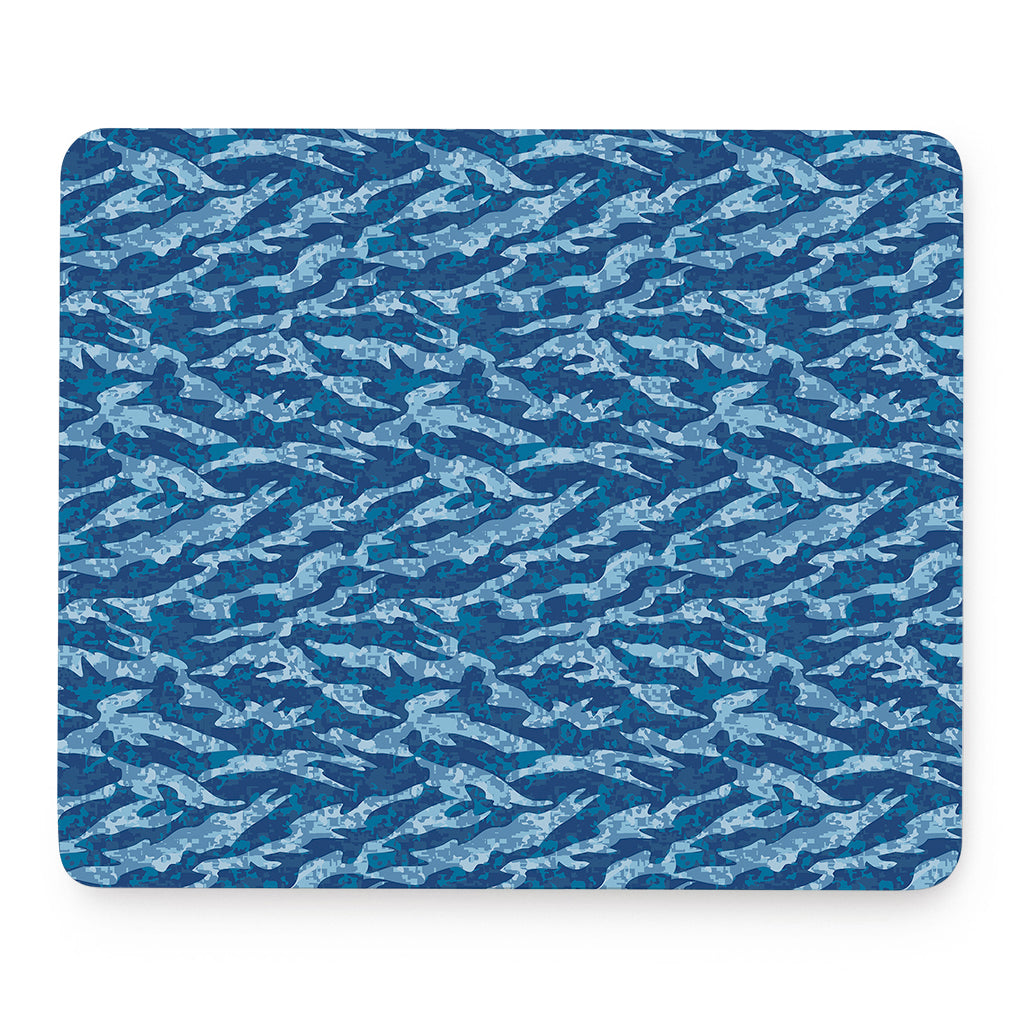 Navy Tiger Stripe Camo Pattern Print Mouse Pad