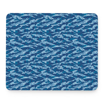 Navy Tiger Stripe Camo Pattern Print Mouse Pad