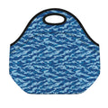 Navy Tiger Stripe Camo Pattern Print Neoprene Lunch Bag