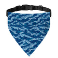 Navy Tiger Stripe Camo Pattern Print Over The Collar Dog Bandana