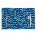 Navy Tiger Stripe Camo Pattern Print Placemat