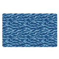 Navy Tiger Stripe Camo Pattern Print Polyester Doormat
