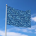 Navy Tiger Stripe Camo Pattern Print Polyester Flag