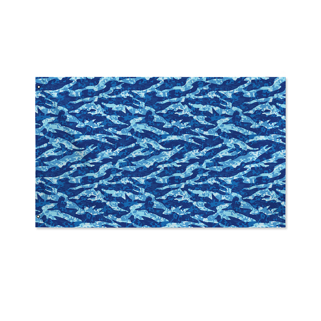 Navy Tiger Stripe Camo Pattern Print Polyester Flag