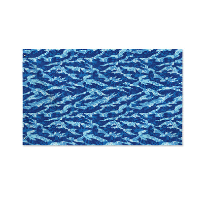 Navy Tiger Stripe Camo Pattern Print Polyester Flag