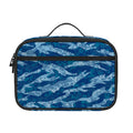 Navy Tiger Stripe Camo Pattern Print Portable Lunch Bag