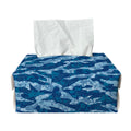 Navy Tiger Stripe Camo Pattern Print Rectangle Tissue Box Cover