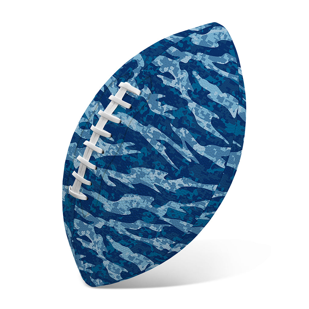 Navy Tiger Stripe Camo Pattern Print Rugby Ball