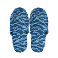 Navy Tiger Stripe Camo Pattern Print Slippers