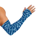 Navy Tiger Stripe Camo Pattern Print Sun Protection Arm Sleeves