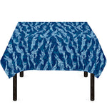 Navy Tiger Stripe Camo Pattern Print Tablecloth
